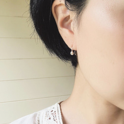 【受注制作】雨上がり ー雫ー（ピアス／フックタイプ） 5枚目の画像