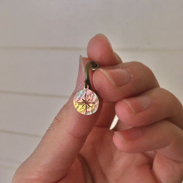 【受注制作】光　(イヤリング・ピアス／真鍮製） 2枚目の画像