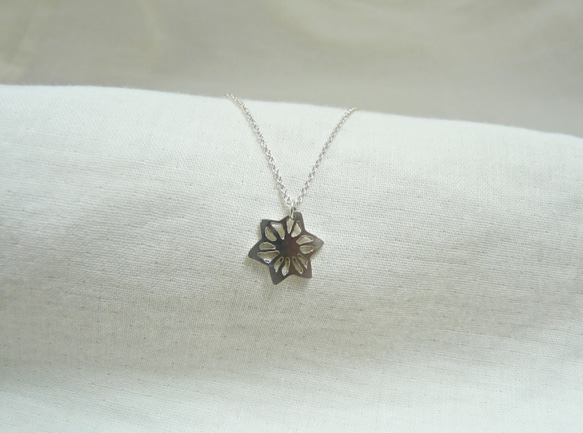 【受注制作】麻の葉（ネックレス　SV925） 1枚目の画像