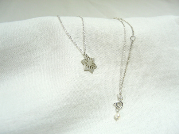 【受注制作】麻の葉（ネックレス　SV925） 2枚目の画像