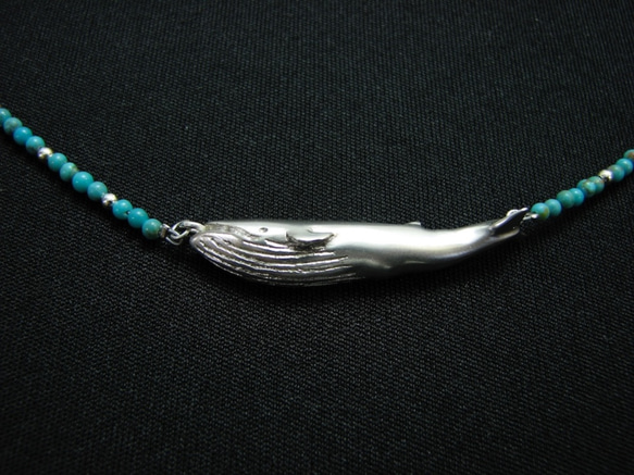 【受注制作】夢見るクジラ（ネックレス） 1枚目の画像