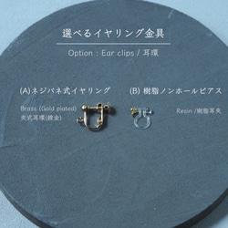 Hirari 螺紋球基本耳環 [螺旋彈簧或樹脂無孔] [haj_t002] 第5張的照片