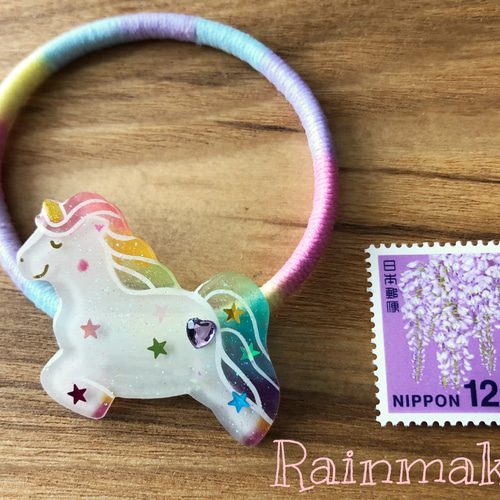 ユニコーンヘアゴム グリーン グリーン ユニコーンヘアゴム
