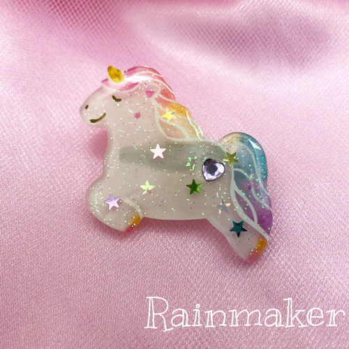 ☆プラバンブローチ☆虹色ユニコーン ブローチ 前田 悠花 通販 6283550