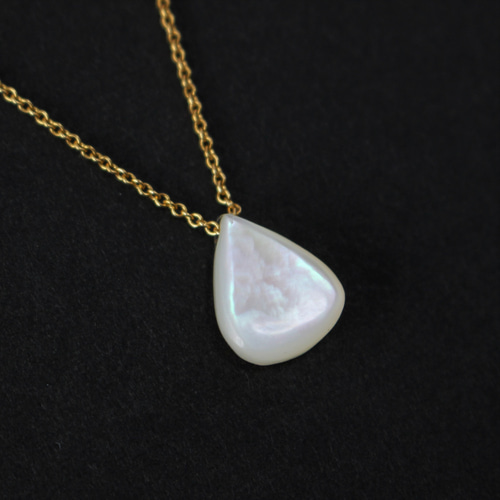 受注製作】“Teardrop” 白蝶貝ネックレス-14kgf ネックレス