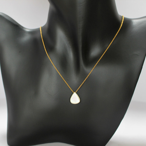受注製作】“Teardrop” 白蝶貝ネックレス-14kgf ネックレス