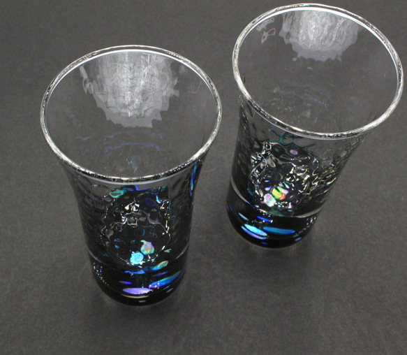 【再販】螺鈿グラス（PLANET / 黒） 4枚目の画像