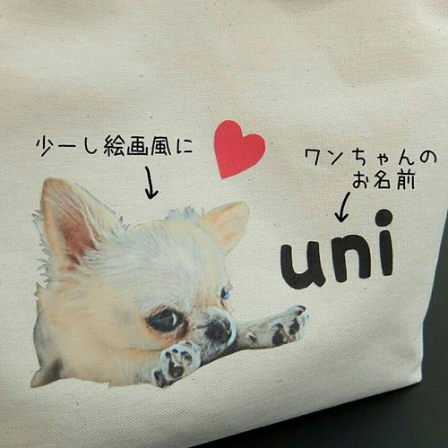 ゆきんこ様オーダーお散歩バッグ うちの子バッグ デニムリメイク