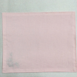 ピンクのバラ刺繍(ギンガムチェック)お弁当袋、コップ袋、ランチョンマットのセット 4枚目の画像