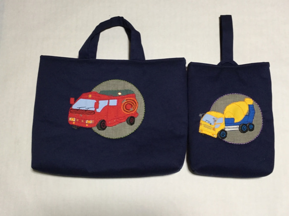 creema限定セット》《はたらく車シリーズ》消防車のワッペンの