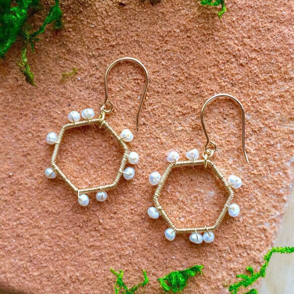 [production by order] keshi pearls earrings -1 - 第3張的照片