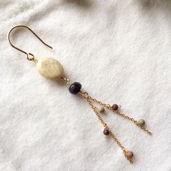 river stone & iolite (earrings) 第2張的照片