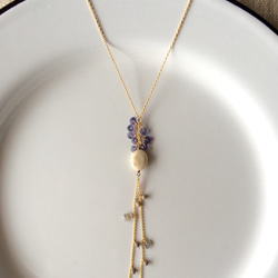 river stone & iolite (necklace) 第1張的照片