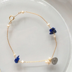 rutile quartz & lapis lazuli (bracelet) 第2張的照片