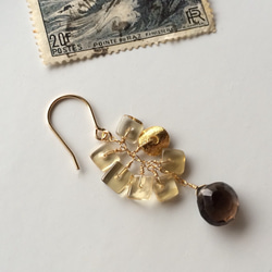 smokey&beer. champagne  quartz (earrings) 第3張的照片