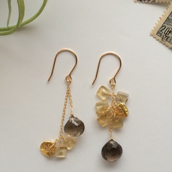 smokey&beer. champagne  quartz (earrings) 第4張的照片