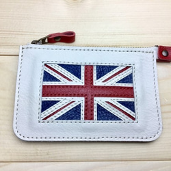 販売終了【イギリス/英国】カラー国旗の牛革おでかけ財布/ユニオンジャック/ポーチ/カード［レターパック発送］ 7枚目の画像