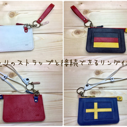 販売終了【スイス/SWISS】国旗の牛革おでかけ財布/ミニ財布/ファスナーポーチ/カードケース/［レターパック発送］ 4枚目の画像