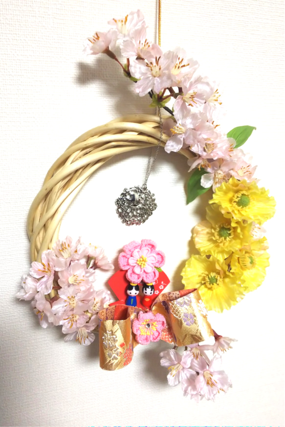 雛祭りフラワーリース リース JUBAROI 通販 11051699｜Creema