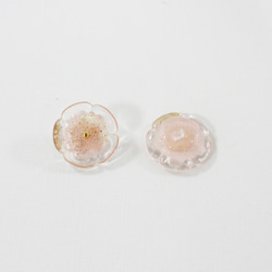 【送料無料】No.149/ピンクお花ボタン（23mm） 2枚目の画像