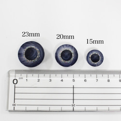 【送料無料】No.099/ネイビーボタン（20mm、23mm） 3枚目の画像