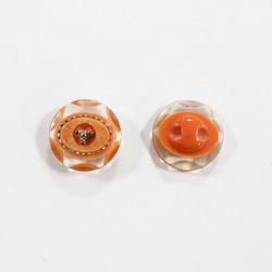 【送料無料】No.159/オレンジボタン（13mm） 2枚目の画像