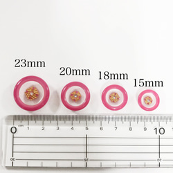 【送料無料】No.185/ピンクボタン（23mm） 3枚目の画像