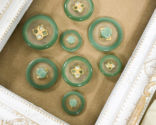 送料無料】No.187/グリーンボタン（23mm） ボタン エメリー商会 通販