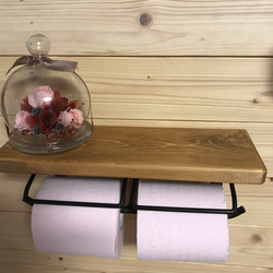 トイレットペーパーホルダー  檜木 ウォルナット 1枚目の画像