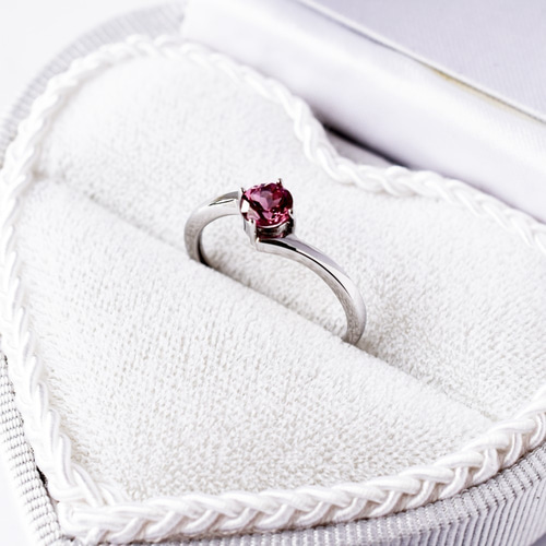 じゅんさくら♡マラヤガーネットのリング マラヤガーネット指輪、リング：ピンク色の透明感：大人可愛い