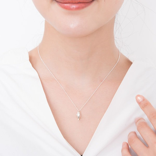 アザラシの赤ちゃんネックレス、ペンダント：ハート：可愛い動物