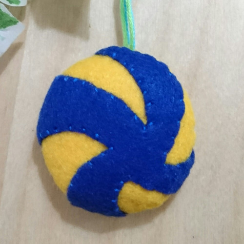 10-A.【型紙＆作り方】バレーボールのお守り マスコット 型紙 型紙