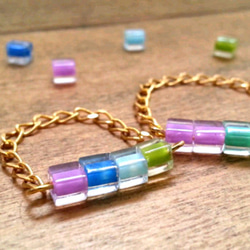 colorful cube ring  オーダーメイド 1枚目の画像