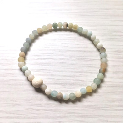 ナチュラルカラーのブレスレット（amazonite） 4枚目の画像