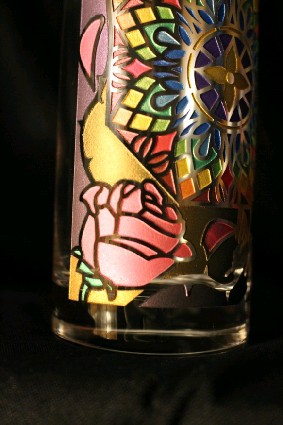 ペアグラス　蝶と薔薇 7枚目の画像