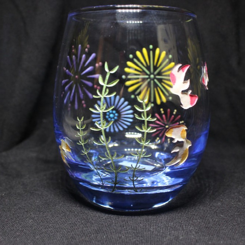 金魚と花火のグラス グラス ZION GLASS ART 通販 9932140