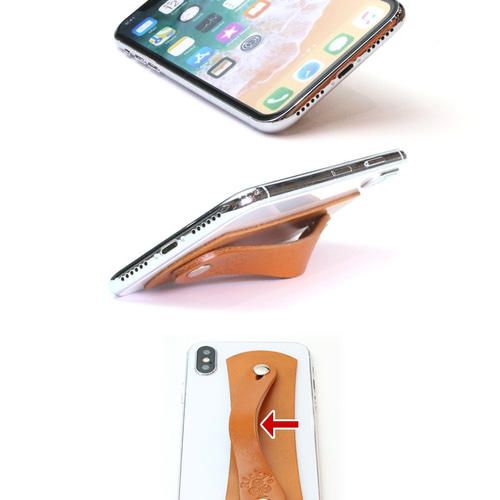 どこでもグリップステッカー” 14色 バンカーリング スマホベルト 無地