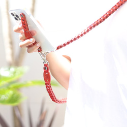 “ショルダーチェーンストラップ タイプ1” 14色 長さ調整可 サコッシュ スマホショルダー 栃木レザー 本革 8枚目の画像