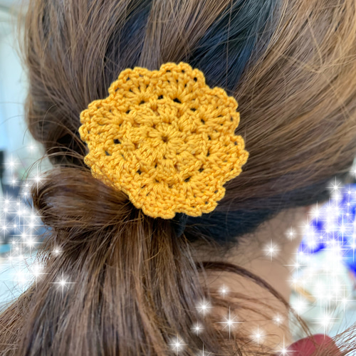 オーダー承ります(⁠^⁠^⁠)手編み✿ヘアゴム No.② 0_58686aeb71b5ccc2fc158734df34
