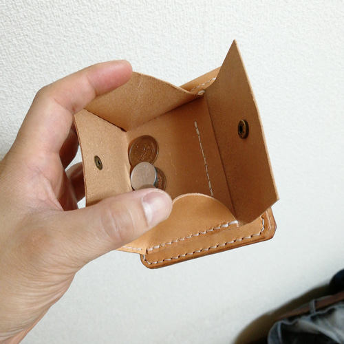 一点物【送料無料】総ヌメ革の薄くてスリムなエイジングする