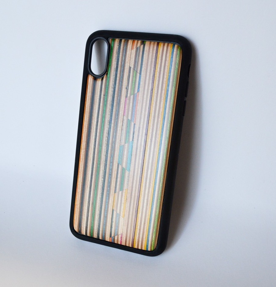 即納 職人手作り iPhoneケース スケートボード 木製ケース iPhoneXS Max 木工 家具 LR2018