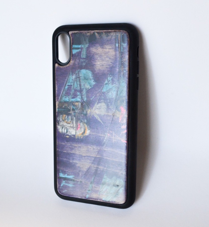 即納 職人手作り iPhoneケース スケートボード 木目 天然木 木製ケース iPhoneXS Max エコ 木工