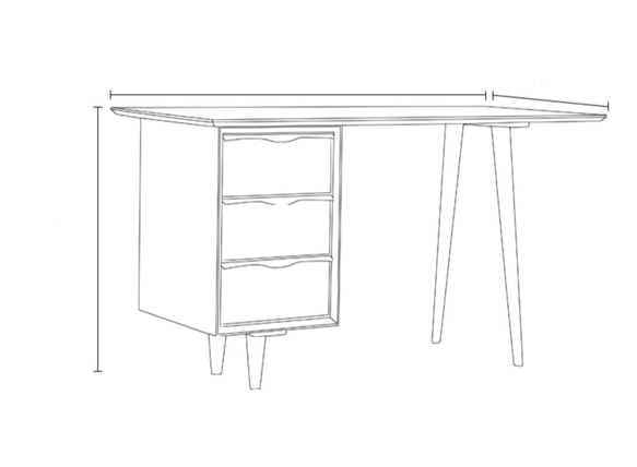 オーダーメイド 職人手作り 学習机 パソコンデスク オフィス 天然木 木目 収納 テーブル 無垢材 エコ LR2018 1枚目の画像