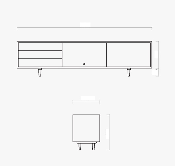 オーダーメイド 職人手作り モダン 北欧 テレビボード ローボード テレビ台 家具 木目 天然木 木工 LR2018 1枚目の画像