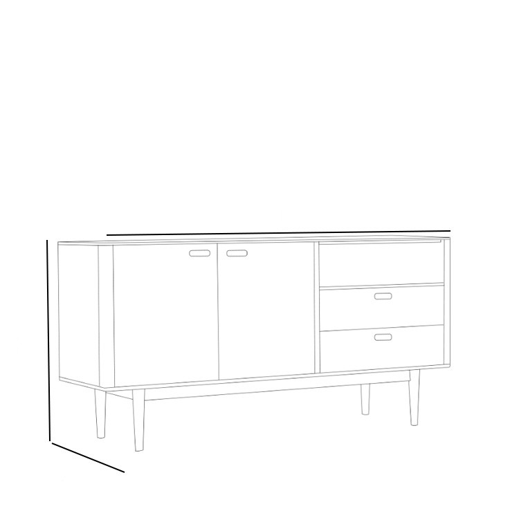 オーダーメイド 職人手作り サイドボード キャビネット 収納棚 リビング収納  家具 天然木 木目 エコ LR2018