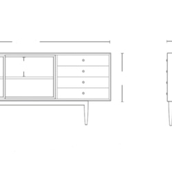 オーダーメイド 職人手作り キャビネット ローボード テレビ台 家具 リビング収納 天然木 エコ 北欧家 LR2018 1枚目の画像