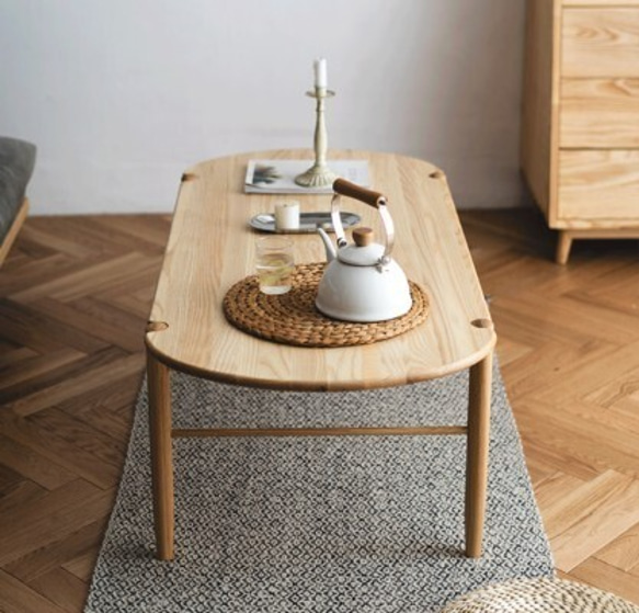 オーダーメイド 職人手作り ローテーブル センターテーブル コーヒーテーブル 家具 無垢材 天然木 木製 LR2018 2枚目の画像