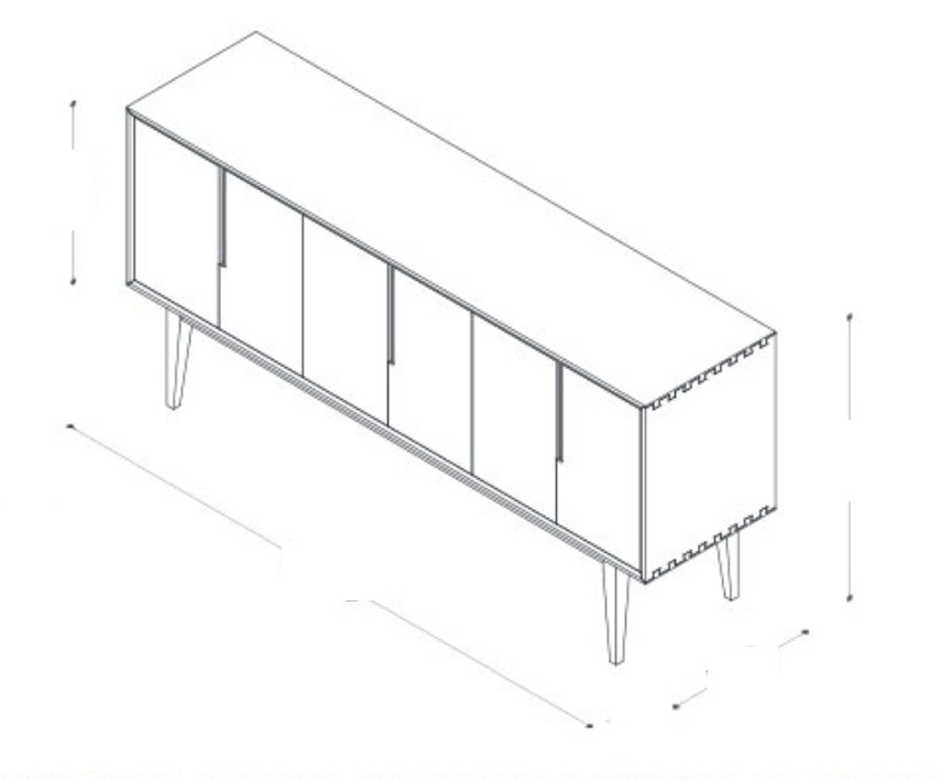 オーダーメイド 職人手作り サイドチェスト ローボード テレビボード テレビ台 北欧家具 無垢材 天然木 LR2018 150,000円