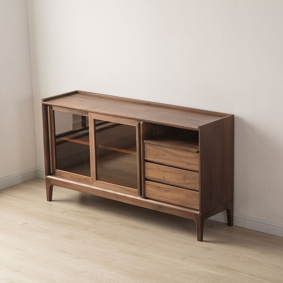 オーダーメイド 職人手作り サイドボード キャビネット 収納棚 家具 おうち時間 インテリア 無垢材 木製 LR2018