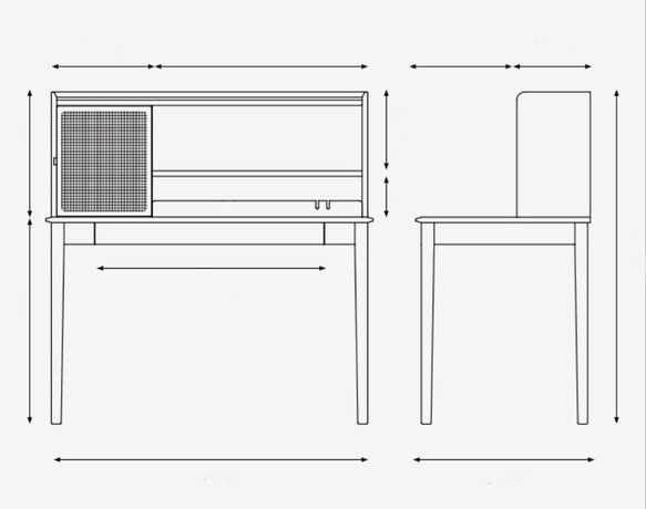 オーダーメイド 職人手作り 学習机 パソコンデスク デスク テーブル 机 天然木 北欧家具 収納 天然木 LR2018 1枚目の画像